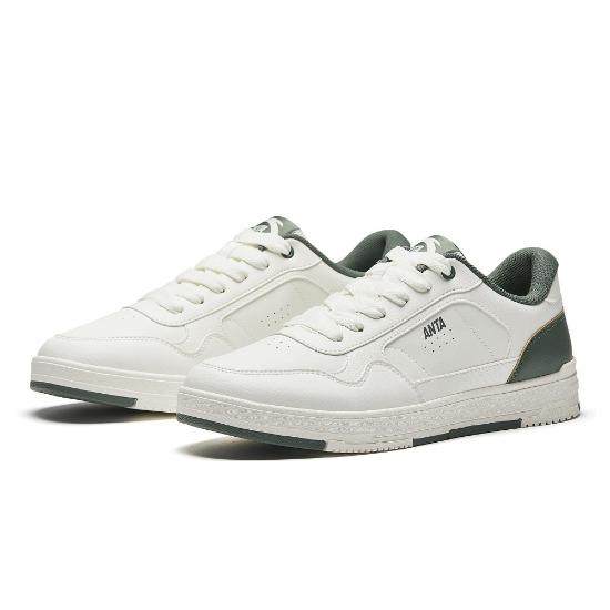 Anta Sports Casual Non-Slip Wear-Resistant Lightweight Low-Top Sneakers Men Sneakers White Green 912518008-3