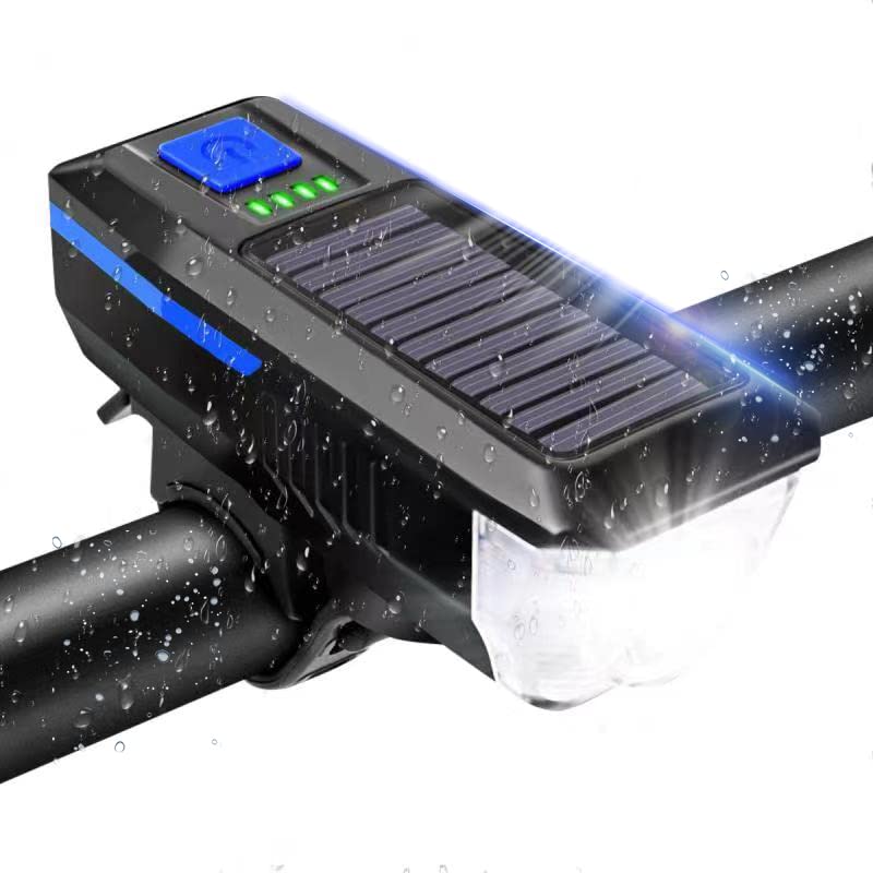 BTLight Bicycle Road Bike for Cross and USB LED Bicycle Light with 3 Dimming Made in Design GO2207 6 Solar-Powered Light, Light, IPX-5 Waterproof,