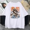 Funny Catzilla Japan Cat Kitten Lover Men T Shirt Male Casual Tees Summer Hombre Oversized Tee Harajuku Shirt Men Clothing