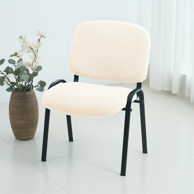 

Jacquard Folding Office Chair Cover Elastic Solid Color Chairs Backrest Seat Covers Durable Chair Slipcover for Living Room 1Set
