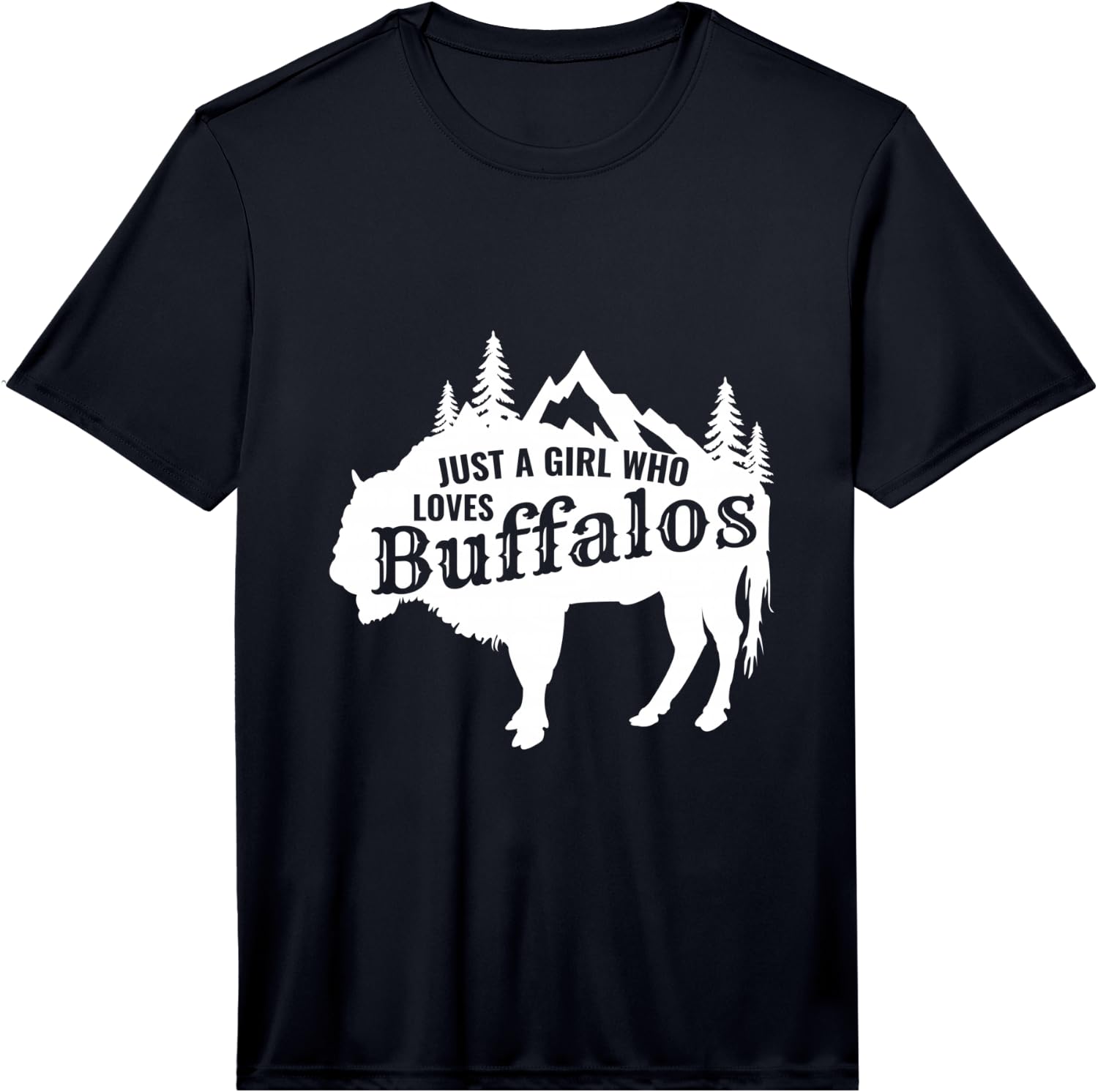 A Girl Who Loves Buffalo Funny Gift Performance Unisex T-Shirt S