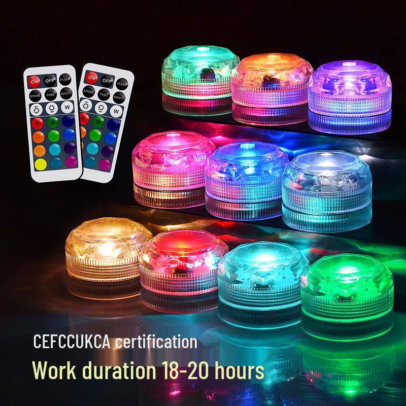Knob-Type Waterproof LED Diving Candle Light for Fish Tanks - Colorful Underwater Micro-Landscape Decoration Light
