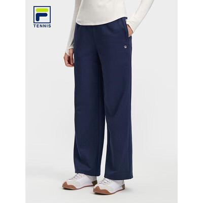 Women's Fleece-Lined Straight-Leg Knit Tennis Pants