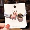 Korea New Metal Hair Scrunchies Hair Bands Ponytail Holder Rubber Band for Women Hair Ties Hair Rope Headband Hair Accessories