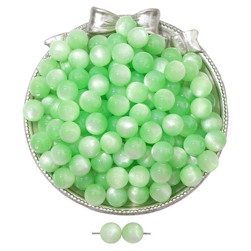 Resin Cat's Eye Beads for DIY Jewelry: Round Loose Beads for Bracelets and Necklaces
