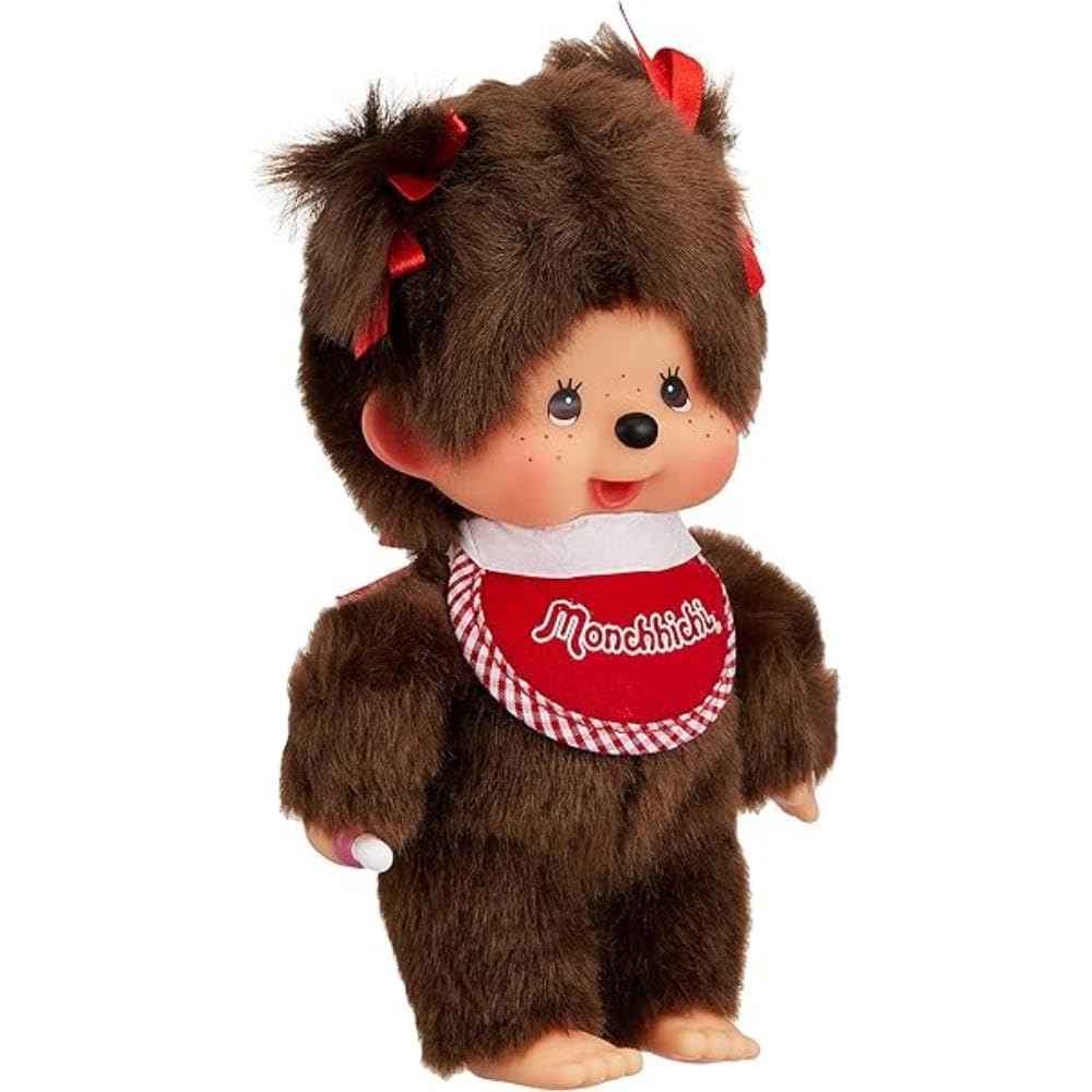 Sekiguchi Monchhichi Premium Standard S Brown Girl Twintails 251124 X W13 X H21.5 D7.5cm