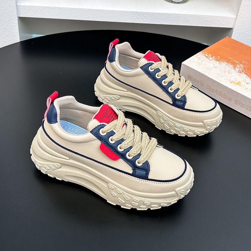 Spring New Street Photography Shoes Thick Soled Student Walking Sneakers Running Sports Height Increasing Casual Shoes