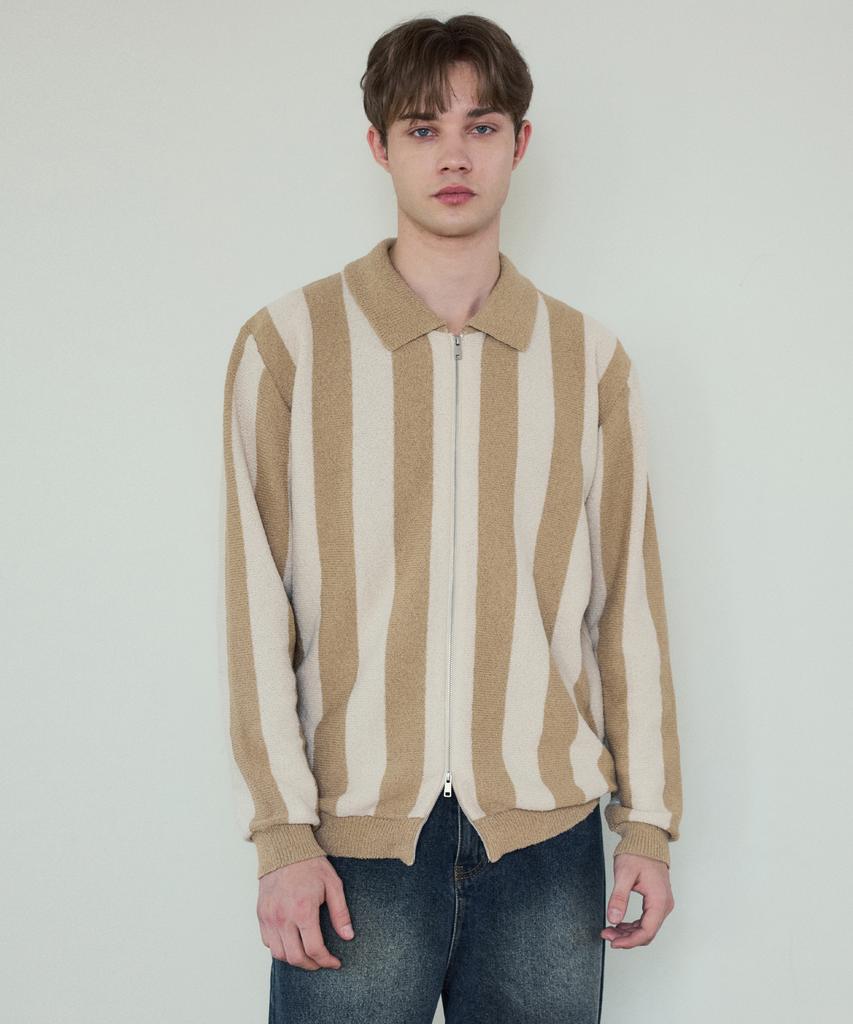 Wednesday Oasis Always Noah Two-Way Knit Zip-Up_Beige(Wc25-Kn08)