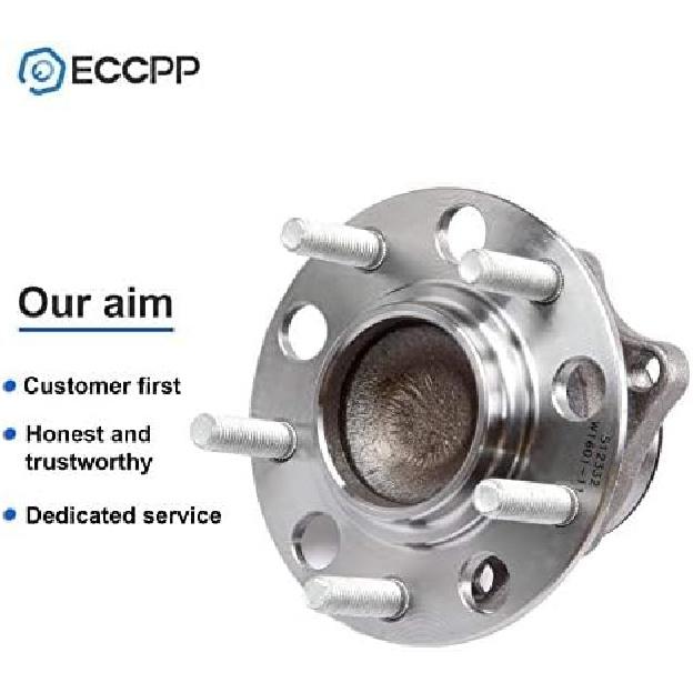 ECCPP Replacement for Pair of 2 New Complete Rear Wheel Hub Bearing Assembly 5 Lugs w/ABS for 07-10 for Dodge 512332 x2
