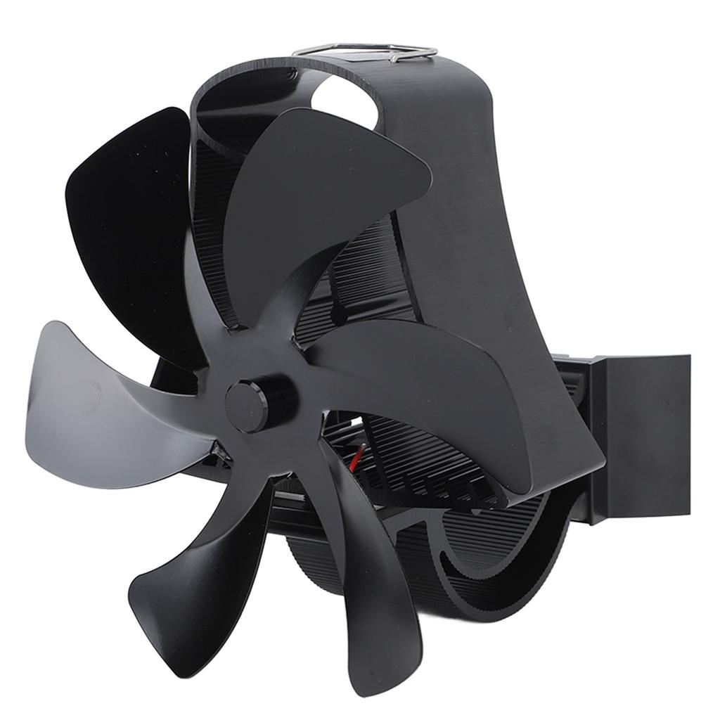 6 Blade Magnet Wall Mount Heat Powered Stove Fan Pipe Fireplace Fan Magnetic Installation for Wood