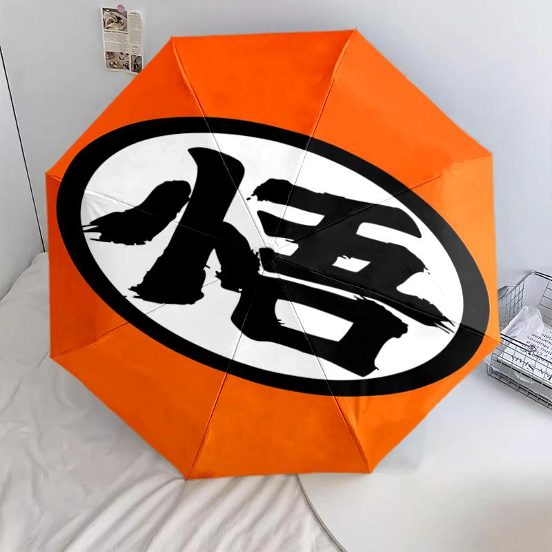 1 PC Automatic Folding Umbrella - Dragon Ball Z Logo Pattern Portable Foldable Design With 8 Ribs Christmas Birthday Gifts