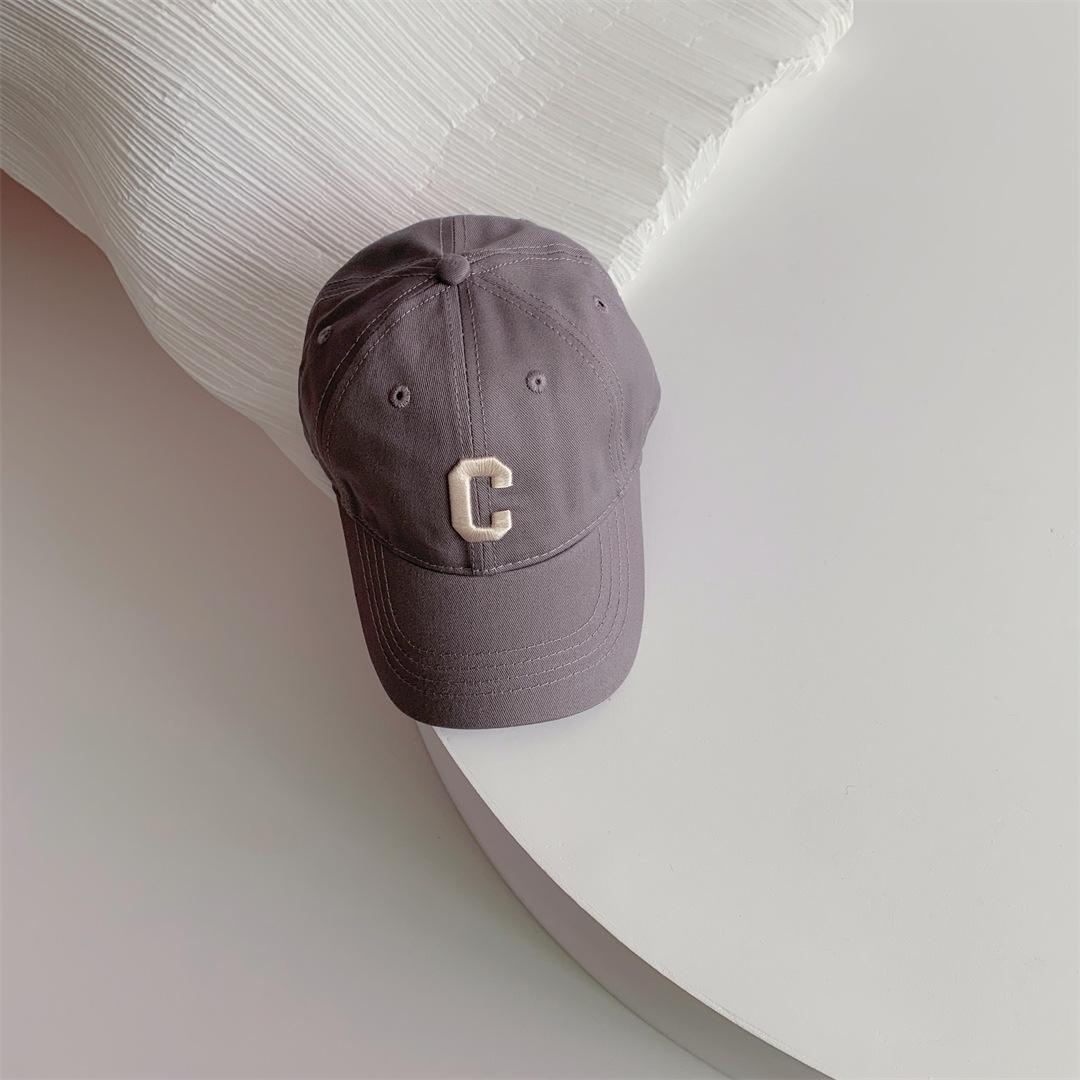 

Осенняя детская кепка, детские бейсболки с корейской вышивкой букв для мальчиков и девочек, дорожные кепки с козырьком и козырьком серый