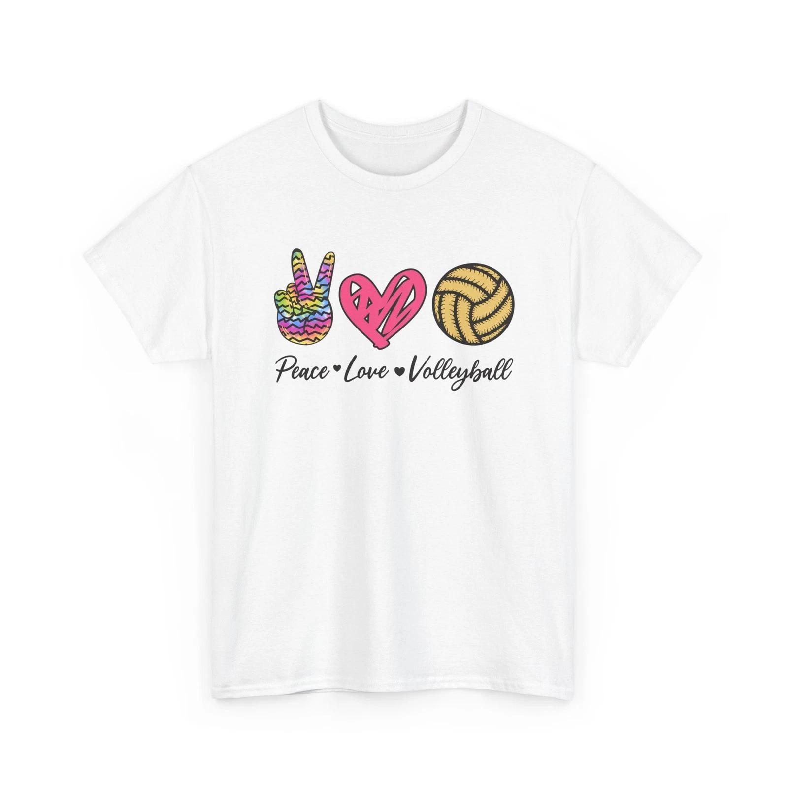 Volleyball Tie Dye Shirt, Peace Love Volleyball Sports Lovers Women Men Shirt 3XL