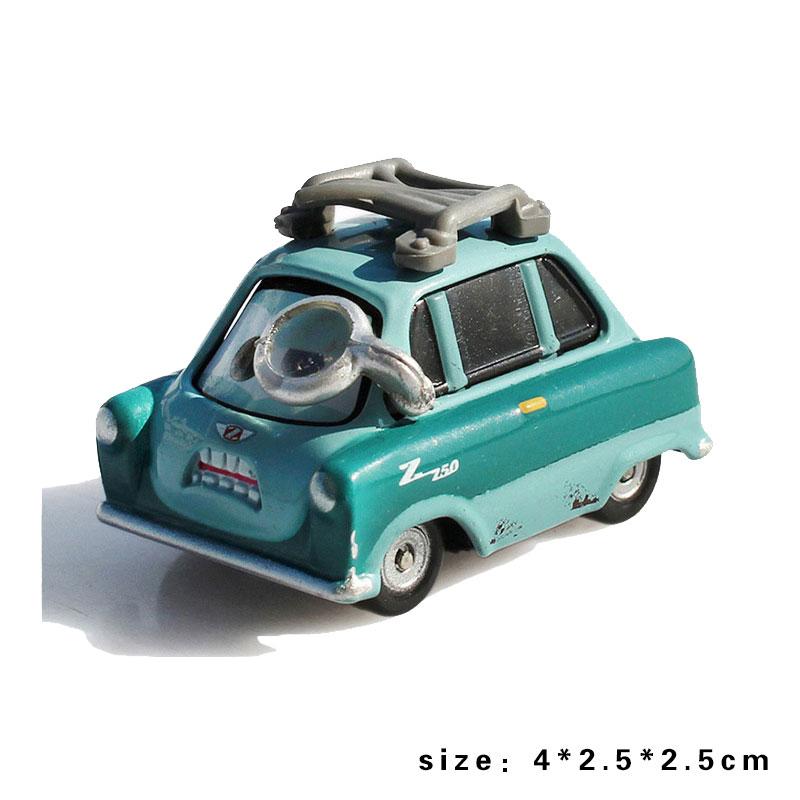 1:55 Disney Pixar Cars Finn McMissile Litchi Miles Axeirod Flo Sheriff Sarge Guido Luigi Alloy Toy Car Model Children's Toys