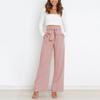 Modische Hose für den Arbeitsplatz, für Damen, lässig, weites Bein, hohe Taille, Hose mit Gürtel, Temperament, Sommer, Pendlerhose
