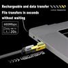 4-in-1 USB C Cable 65W 1 Meter Fast Charging Flat Nylon Braided for iPhone iPad Charger Cord 480Mbps Data Sync Multi Charging