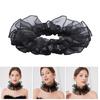 Adjustable Tie Ruffled Collar Vintage For Victorian Age Costumes and Cosplay Halloween Accessory Versatile Collar