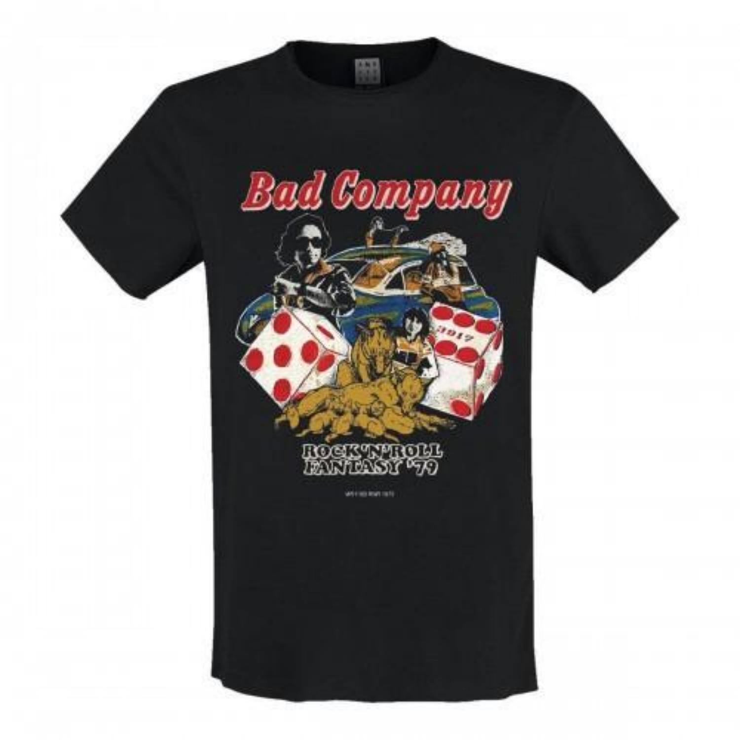 Amplified Unisex Adult Rock N Roll Fantasy Bad Company T-Shirt S чёрный