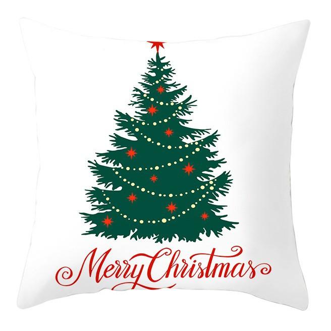 Cartoon Christmas Dog Car Pattern Pillow Case Festive Home Decoration Office Car Cushion Pillow Case
