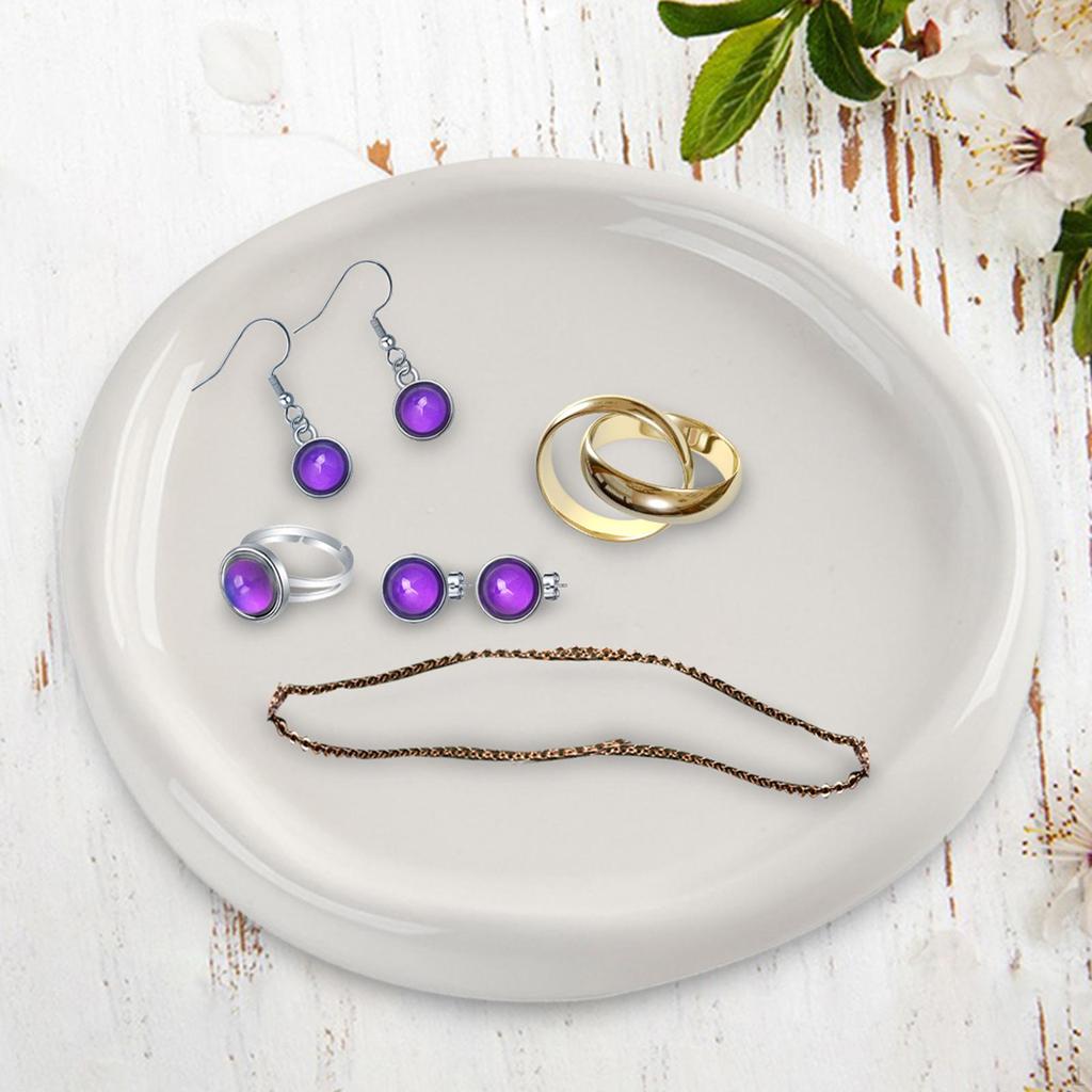 Ceramic Jewelry Dish Organizer Modern Style Tray Plate for Daughter
