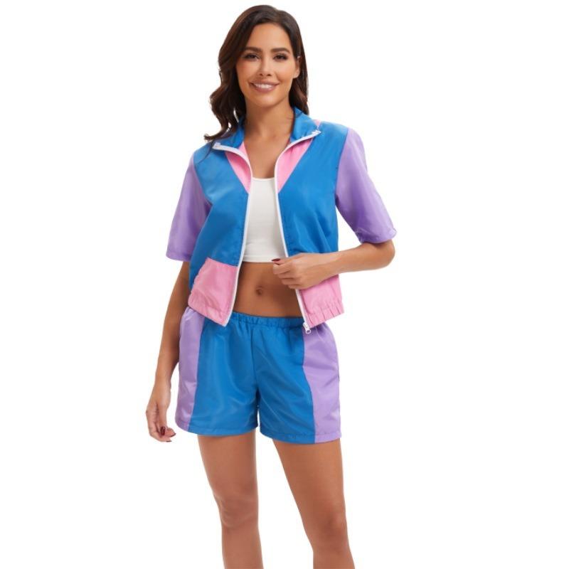 Men and Women Retro Disco Couple Sports Suit Hippie Prom Hip Hop Stage Performance Suit