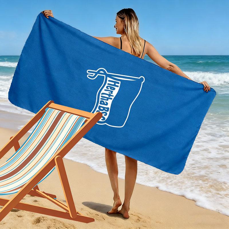 Hertha BSC Print Beach Towel, Large Soft Quick Dry Towel for Beach Camping Swimming