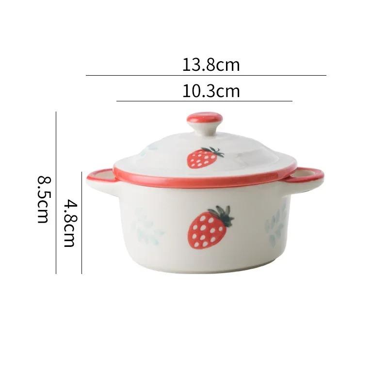 

Children s Dessert Steamed Egg Bowls Baby Food Bowls Underglaze Color Microwave Oven with Lid Small Bowl Shufulei Pudding Bowls