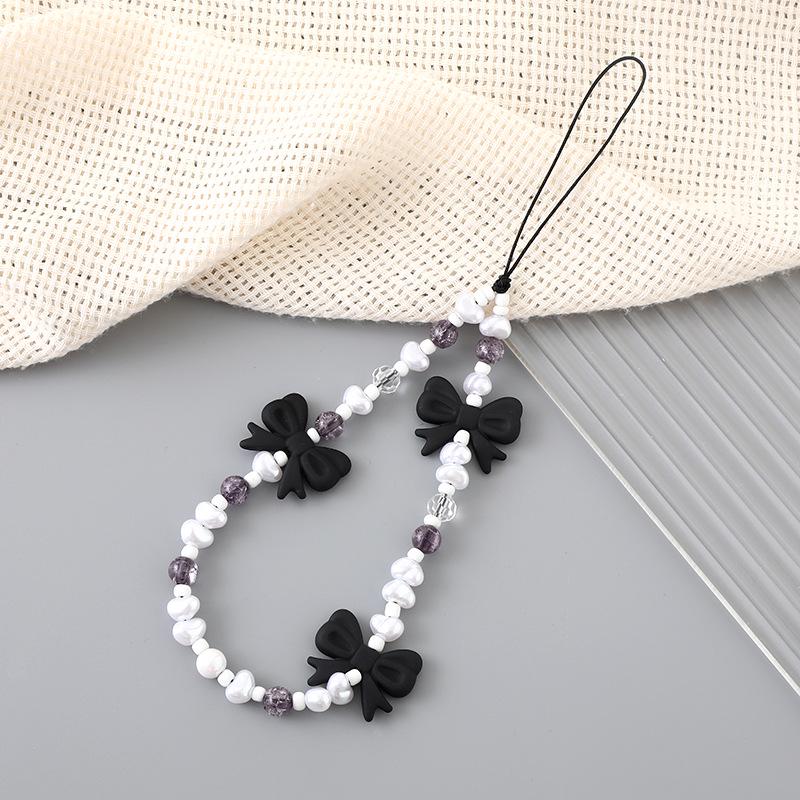 

Yi Lian Beaded Bow Phone Chain Wrist Lanyard - Cute Anti-drop Accessory for Women, Ideal Best Friend Gift Phone Chain