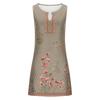 Women's Casual Long Summer Sun Dresses 2023 Long Sleeve V-Neck Flowy A Line Pleated Maxi Cocktail Dress