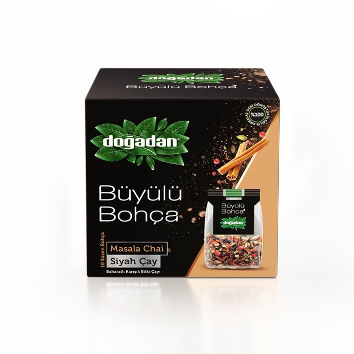 

Doğadan Magical Pouch Masala Chai Black Tea – 10 Pyramid Tea Bags