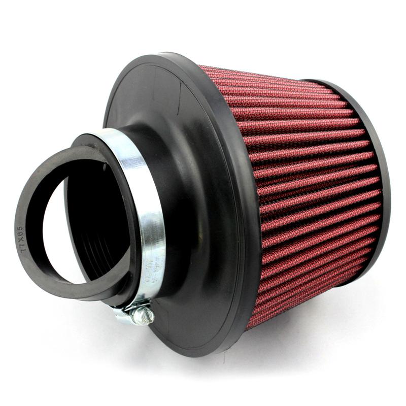 63mm 76mm Cone Air Intake Filter Universal Washable 2.5inch 3.0inch Sport Air Filter Reusable High Flow Cold Air Intake Filter