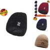 Fashionable Winter Beanie With Letter Design Soft Thick Chenille For Skiing