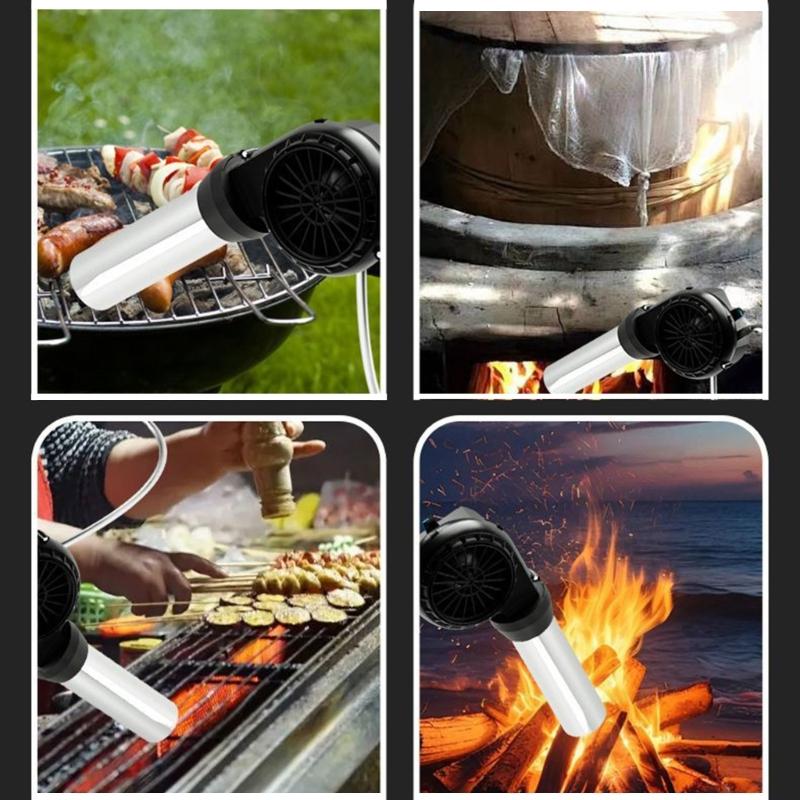 Electric BBQ Air Fan Blower with USB Charging Cable for Picnic and Camping Fire Starter