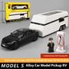 1:24 Modello Y Modello X Modello S Rimorchio RV Lega Metallo Pressofuso Modello di Auto Giocattolo Simulato Collezioni Hobby Regali di Compleanno Ragazzo