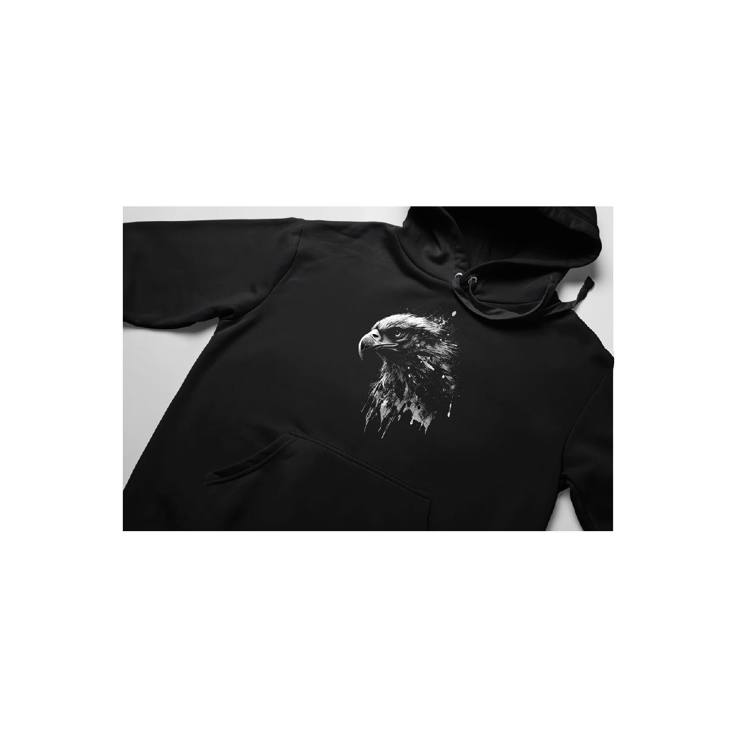 

Eagle Printed 3 Thread Thick Winter Special Design Unisex Oversize Sweatshirt Hoodie S чорний