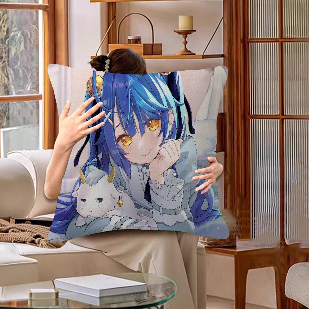 Hololive Amamiya Kokoro Anime Jeu Oreiller Cadeau Décoration Maison Bureau Oreiller Chambre Canapé Voiture Housse de CoussinHousse d'Oreiller