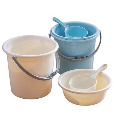 Large Thickened Plastic Water Storage & Laundry Bucket with Basin - Ideal for Dormitory Bath Use