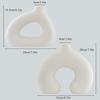 White Ceramic Vase Set of 2 for Home Decor, Round Matte Donut Vases for Pampas Grass, Nordic Style Flower Vases for Living Room Table Office Bedroom