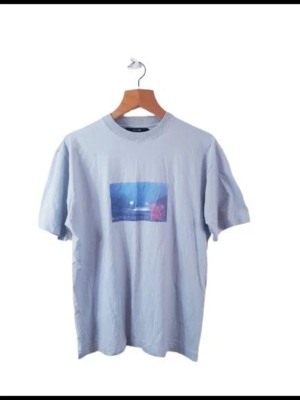 

W.P.S Mens Grey Round Neck Cotton Basic Tunic T shirt Top Size Large L Regular S