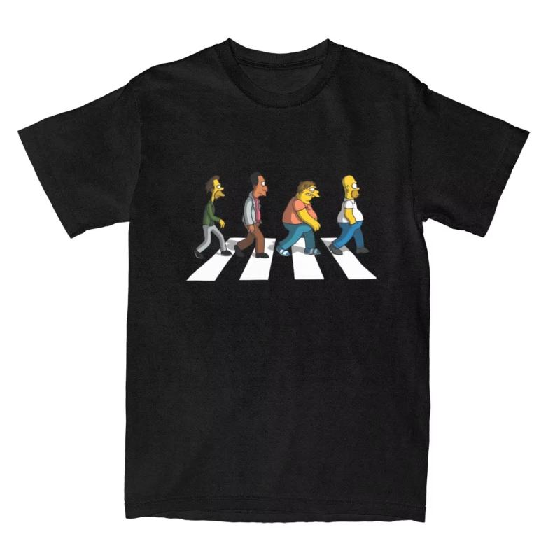 ZX Summer Tshirt Simpsons Dad Pedestrian Tshirt Fashionable Summer Tshirt Aesthetic Design Womens Short Sleeve Tshirt S