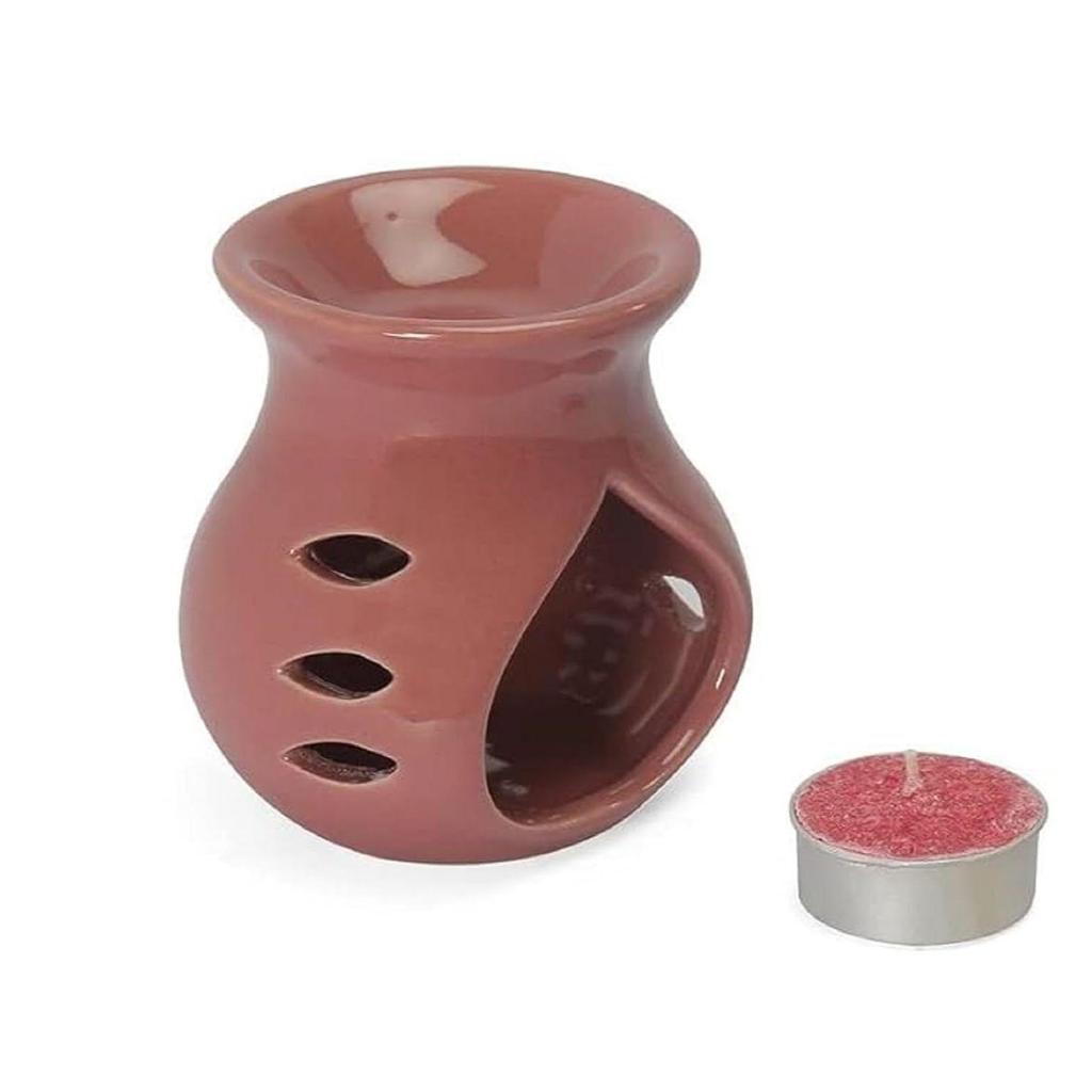 Aromabrenner aus Keramik | Duftdiffusor mit Kerzenfunktion, inklusive 1 Teelicht