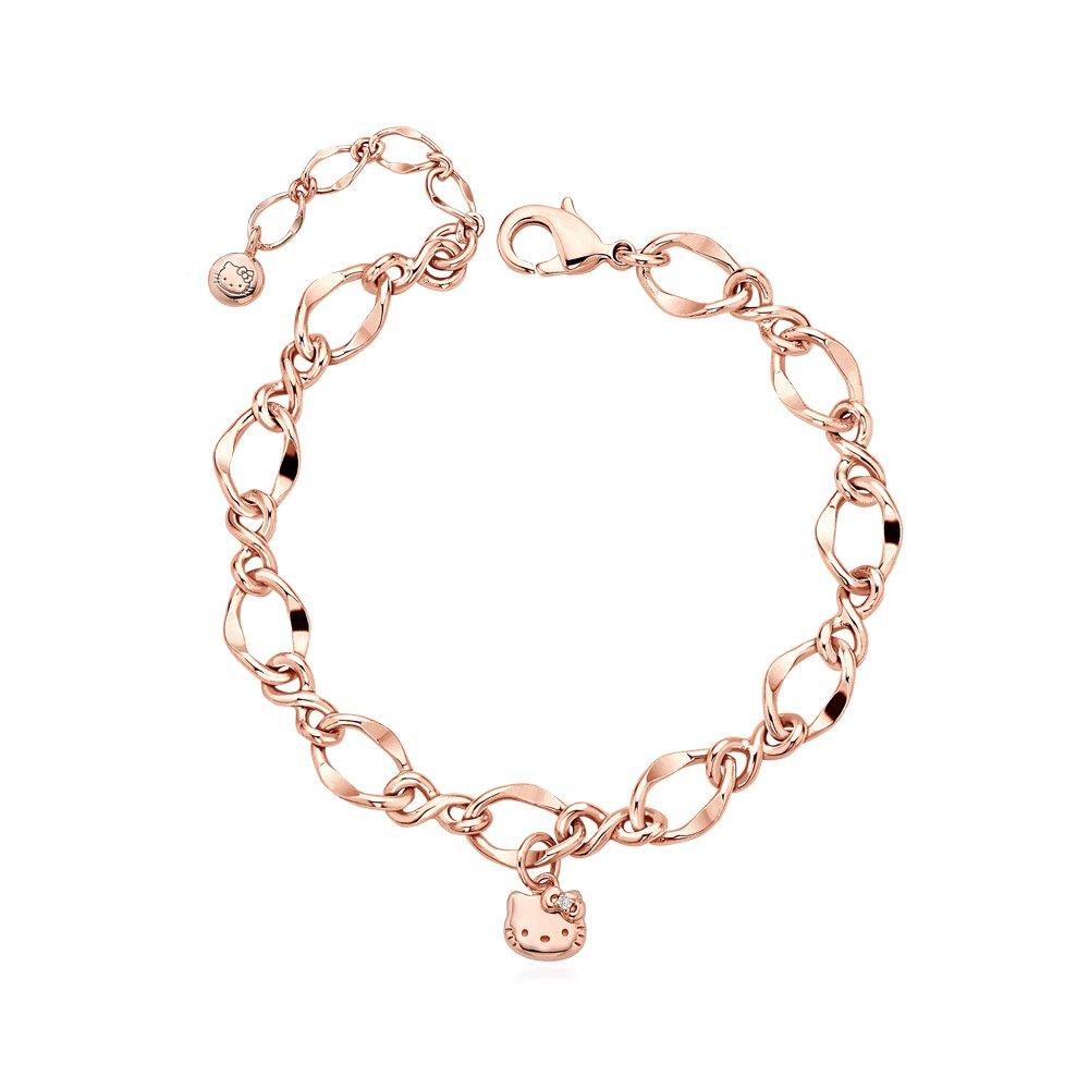 Sanrio Hello Kitty Jewelry Unique Chain Bracelet (Pink) Hlbr234-P