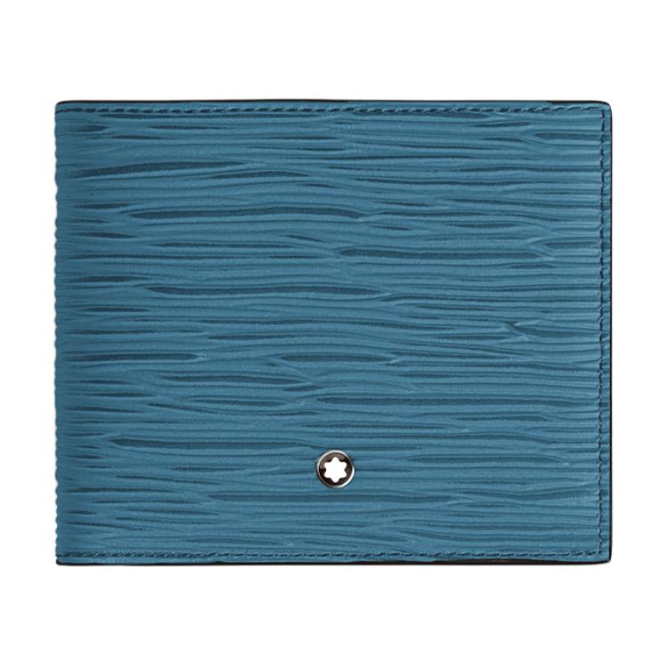 

Montblanc 4810 Series Hexagonal White Star Logo Full Grain Cowhide Wallet Men Wallet Fog-Blue MB199343 Basic Set (Bag+Dust Bag)