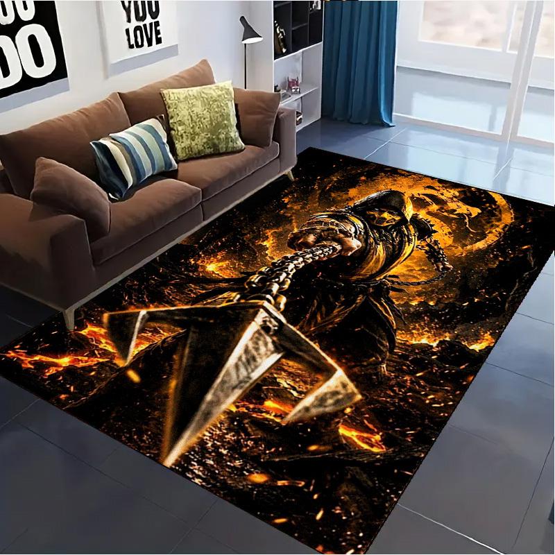 Mortal Kombat Carpet Rug for Living Room Bedroom Home Sofa Decoration,Kids play Non-slip Floor Mat