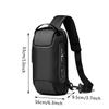Men's Usb Crossbody Bag Anti-Theft Shoulder Bags Waterproof Oxford Waist Bag Multifunction Short Travel Messenger Chest Pack