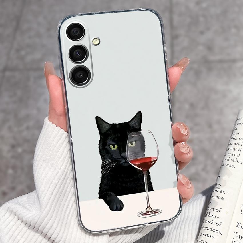 Casing For Samsung A16 A17 A15 A14 A13 A12 A10 A26 A25 A24 A23 A22 Phone Cover Cute Penguin Pattern Transparent Silicone Shell For Samsung Bumper Case