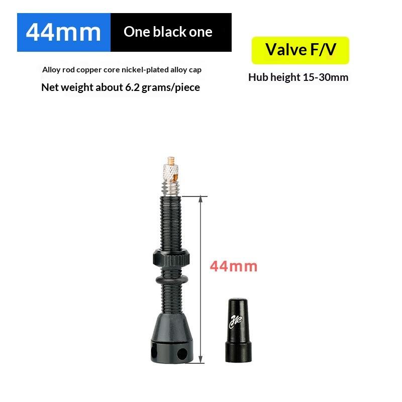 Bicycle F/V Tubeless Valve 44 60 80Mm For Bike Aluminum Alloy Pole Brass Core Integrated Rectangle Base Valve Cycling Parts