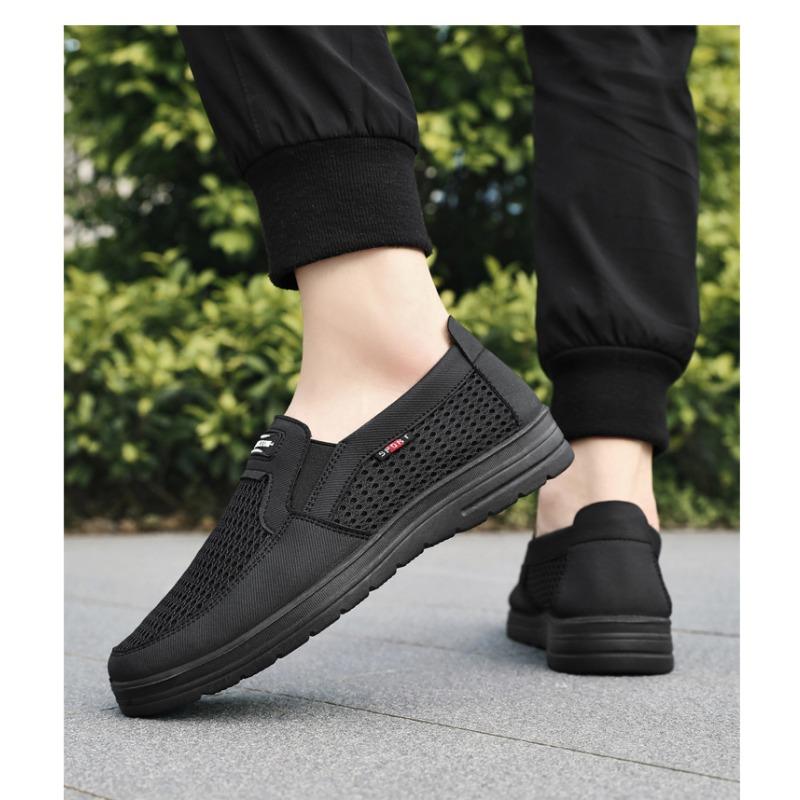 Shoes, Men's Breathable Mesh Shoes, Pedal Shoes for The Elderly, Lightweight Soft-soled Dad Shoes