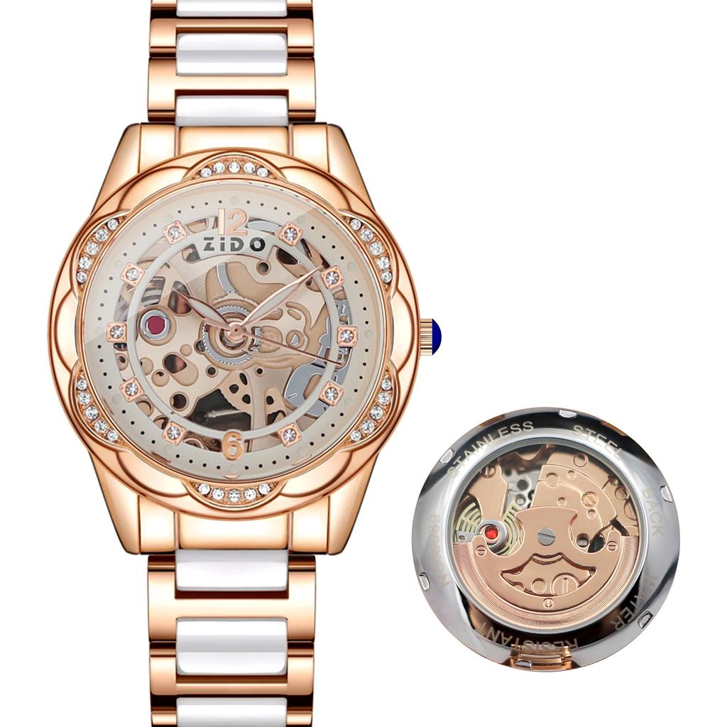 Imitation Ceramic Watch Through The Bottom Hollow Women'S Watch Niche Light Luxury Women'S Watch Fashionable Women'S Watch
