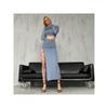 Xiaoke Wiwi European and American Ins Style Sexy Temperament Hollow out Long sleeve Top Irregular Skirt Fashion Two-piece Set